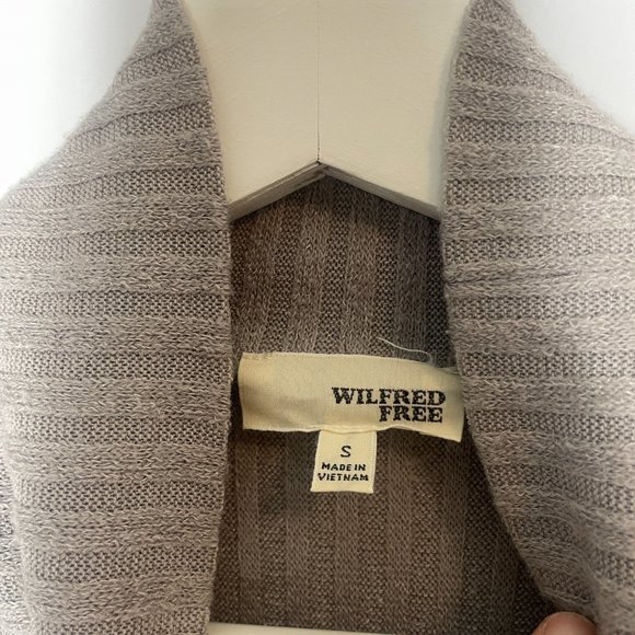 Aritzia Wilfred Free Brown Buswell Ribbed Mock Neck Long Sleeve Size S - Picture 3 of 7